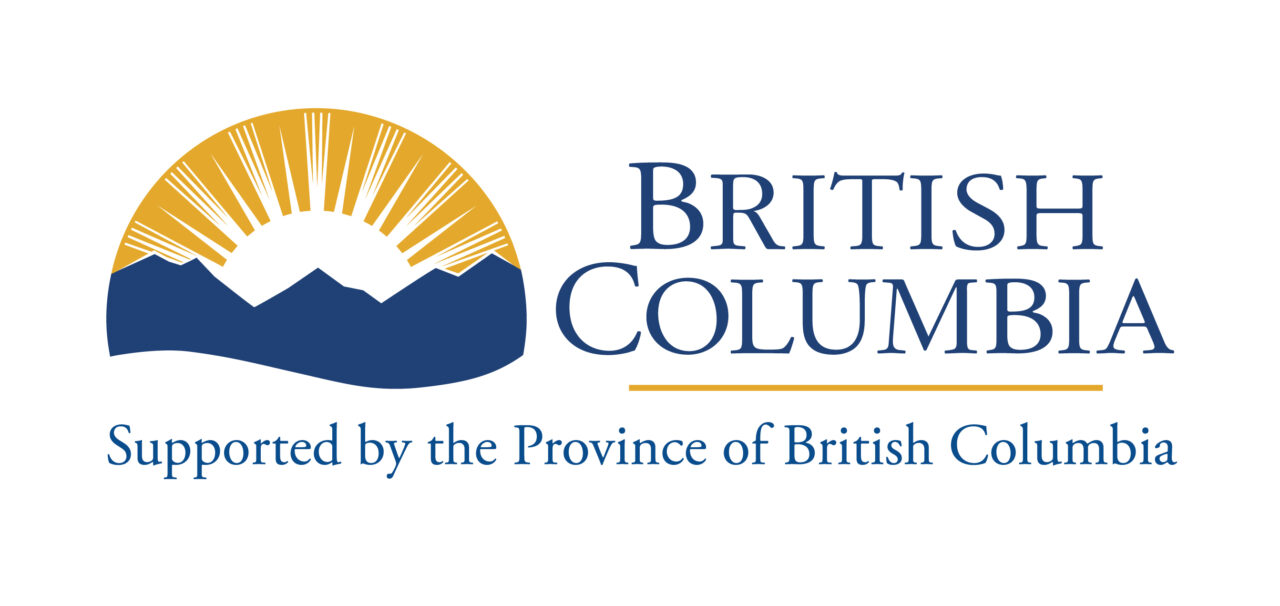 Supported by the Province of British Columbia. Yellow and blue British Columbia logo.