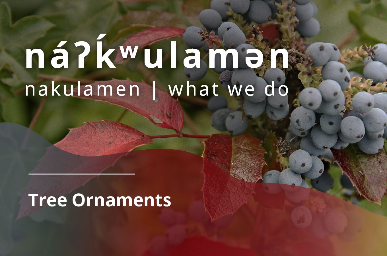 na’ʔk’ʷulamən (what we do): Tree Ornaments